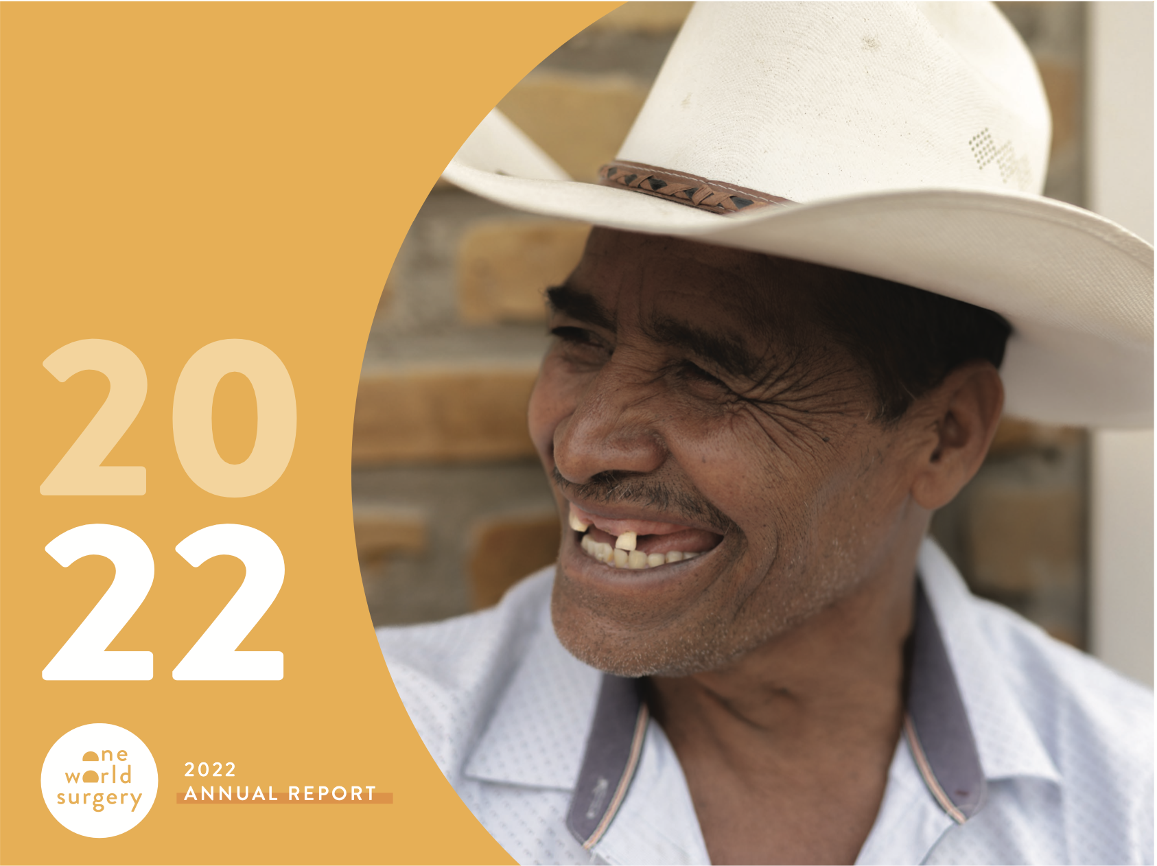 2022 Impact Report cover photo featuring a smiling man in a cowboy hat