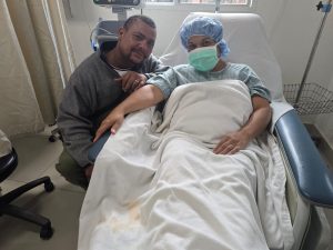 Patient receiving much needed surgery